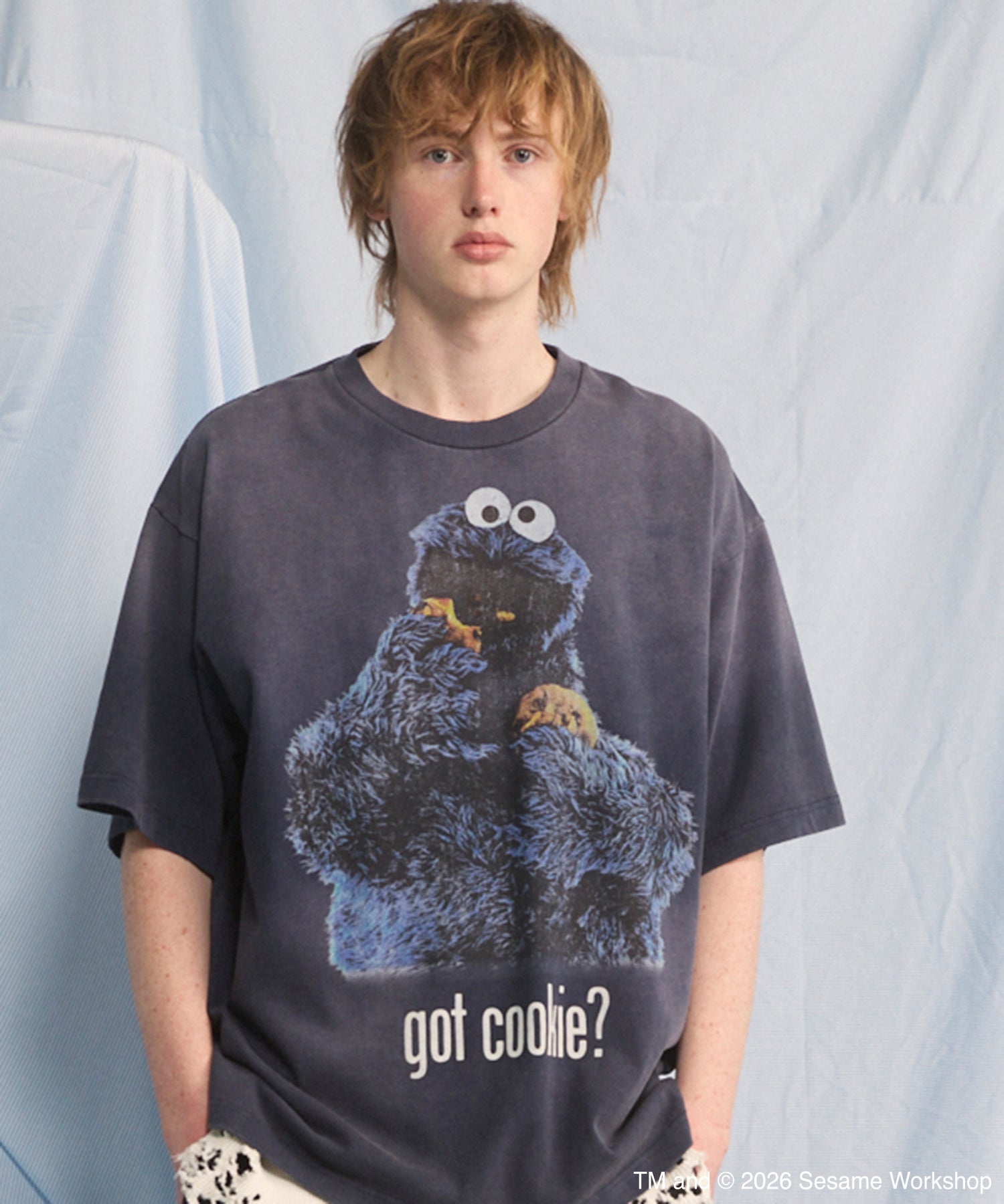 【PRE-ORDER】【MOVIE SERIES】「SESAME STREET」- Got Cookie - Prime-Over Crew Neck Short Sleeve T-Shirt