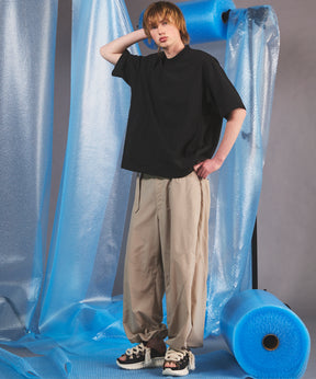Water-Repellent Teflon Tusser Prime-Wide Pants