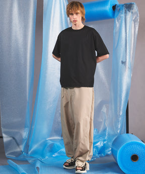 Water-Repellent Teflon Tusser Prime-Wide Pants
