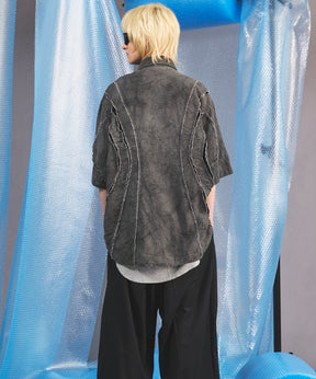 [26SS PRE-ORDER] Airy Striped Gabardine Prime-Over Short-sleeved Shirt