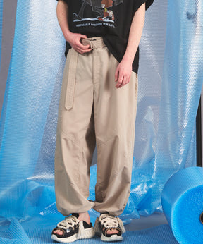 Water-Repellent Teflon Tusser Prime-Wide Pants