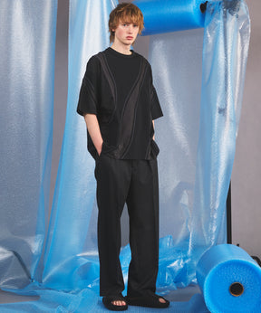 【26SS PRE-ORDER】Different Material Curve Switching Prime-Over Short-sleeved T-Shirt