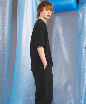 【26SS PRE-ORDER】Different Material Curve Switching Prime-Over Short-sleeved T-Shirt