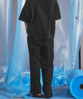 NISHIKAWA KEORI Wool Mix Gabardine Prime Wide One-Tuck Wide Pants