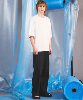 NISHIKAWA KEORI Wool Mix Gabardine Prime Wide One-Tuck Wide Pants