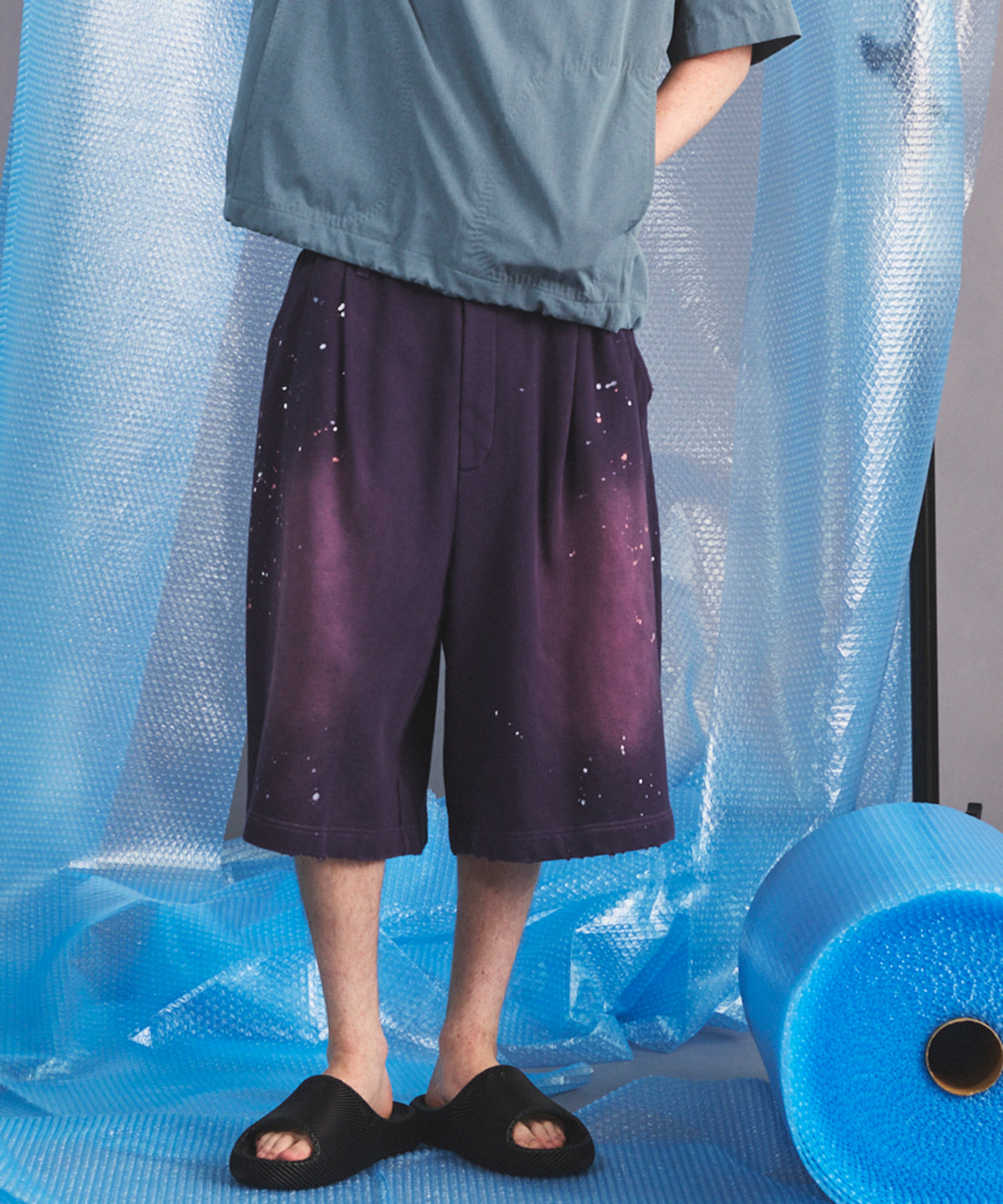 【26SS PRE-ORDER】Linen Mix Slab Side Big Pocket Prime-Wide Pants