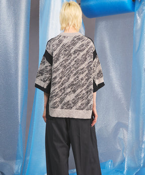 [26SS PRE-ORDER] Sheer Fabric Docking Prime-Over Short-sleeved Knit T-shirt