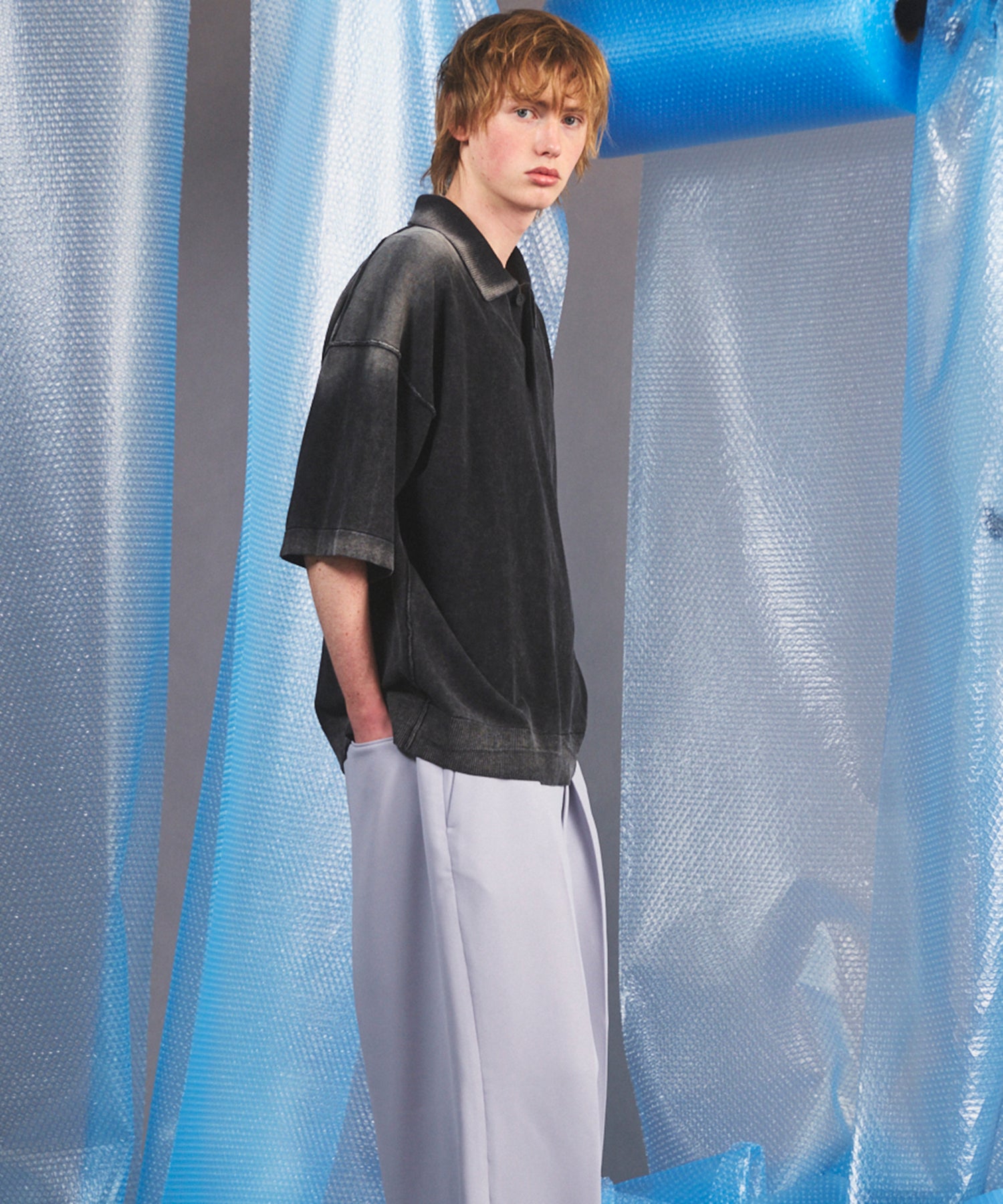 Cotton Bulky Acrylic Blend Prime-Over Gradation Dyeing Knit