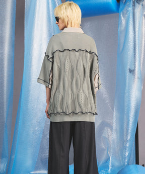 Cotton Bulky Acrylic Blend Prime-Over Gradation Dyeing Knit