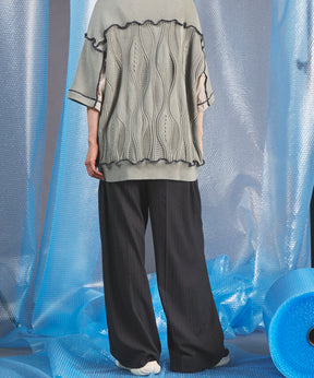 [26SS PRE-ORDER] Airy Striped Gabardine Prime-Wide Two-tuck Pants