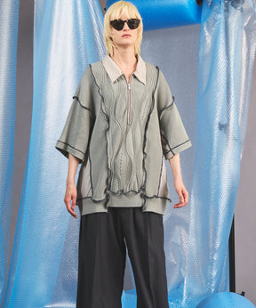 Cotton Bulky Acrylic Blend Prime-Over Gradation Dyeing Knit