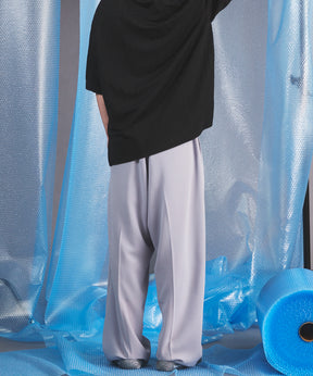 Wooly Mesh One-tuck Prime-Wide Tapered Slacks