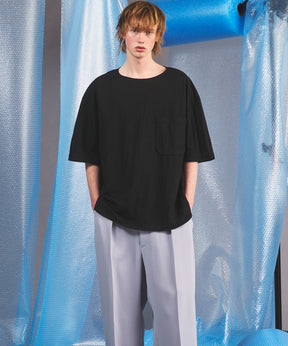 Woven-like Smooth Prime-Over Short-sleeved T-shirt