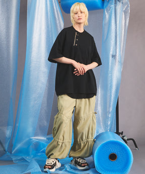 [26SS PRE-ORDER] Airy Striped Gabardine Prime-Wide Two-tuck Pants
