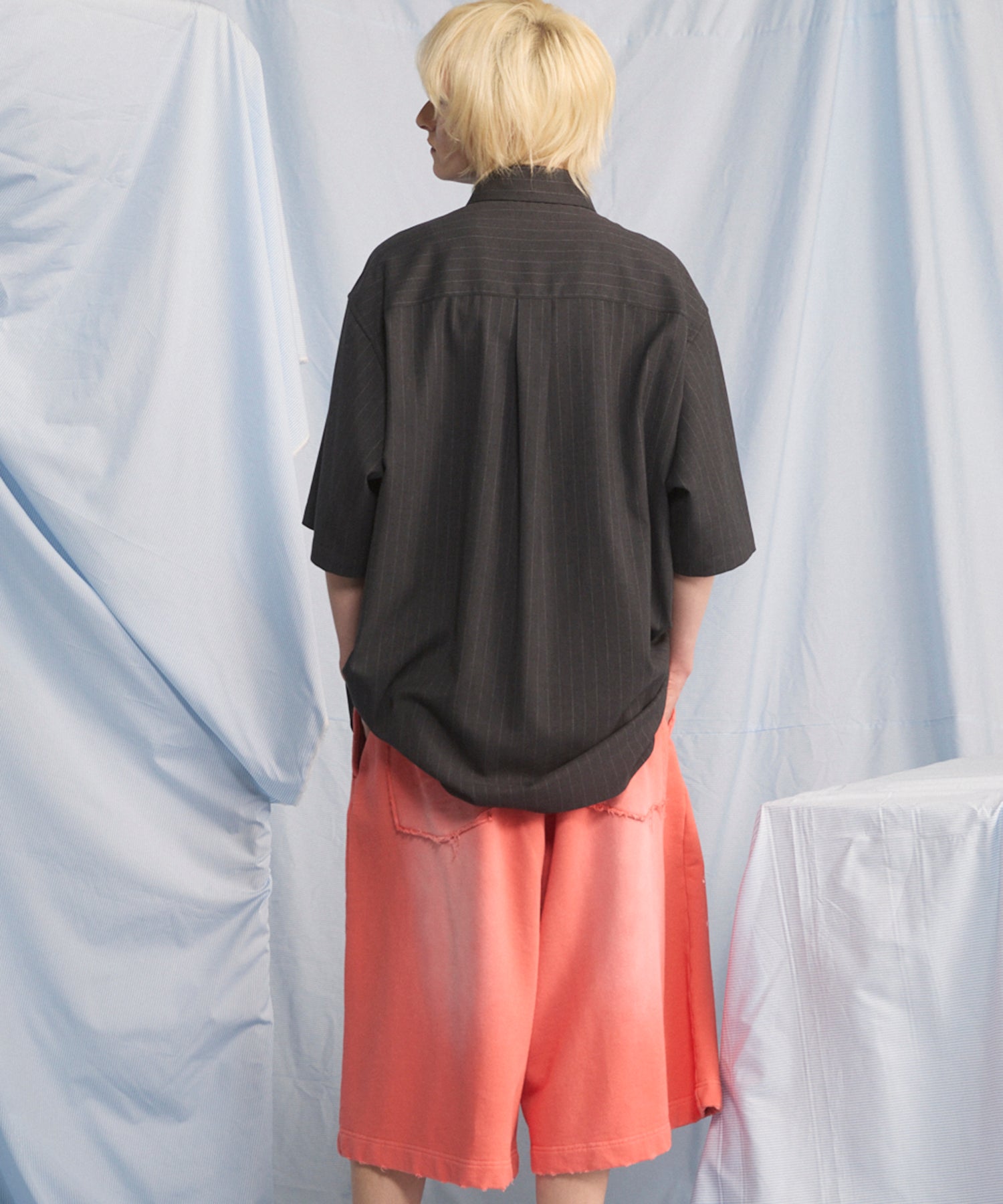 [26SS PRE-ORDER] Airy Striped Gabardine Prime-Over Short-sleeved Shirt