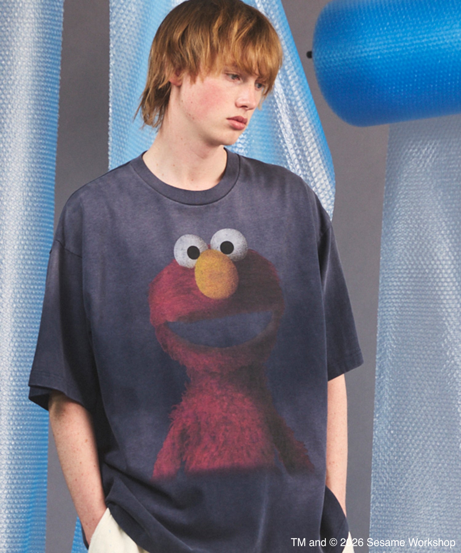 【PRE-ORDER】【MOVIE SERIES】「SESAME STREET」-Elmo - Prime-Over Crew Neck Short Sleeve T-Shirt