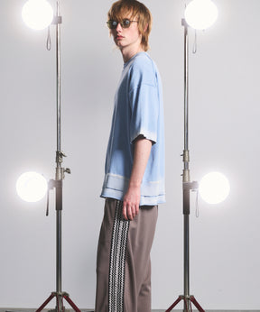 High Twist Prime-Over Pigment Bleach Crew Neck Knit T-shirt