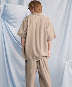 [26SS PRE-ORDER] Airy Striped Gabardine Prime-Over Short-sleeved Shirt