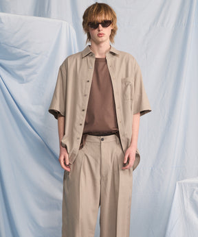 [26SS PRE-ORDER] Airy Striped Gabardine Prime-Over Short-sleeved Shirt