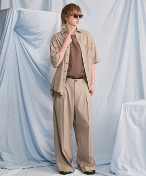 [26SS PRE-ORDER] Airy Striped Gabardine Prime-Over Short-sleeved Shirt