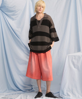 Cotton Bulky Acrylic Blend Prime-Over Gradation Dyeing Knit