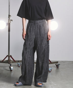 [26SS PRE-ORDER] Airy Striped Gabardine Prime-Wide Two-tuck Pants