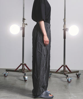 [26SS PRE-ORDER] Airy Striped Gabardine Prime-Wide Two-tuck Pants