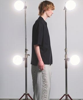 【26SS PRE-ORDER】Birdseye Jersey Mesh Prime-Over Henry Neck Short-sleeved T-shirt