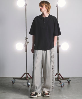 [26SS PRE-ORDER] Linen Mix Slab Side Big Pocket Prime-Wide Pants