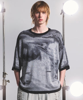 Cotton Bulky Acrylic Blend Prime-Over Gradation Dyeing Knit