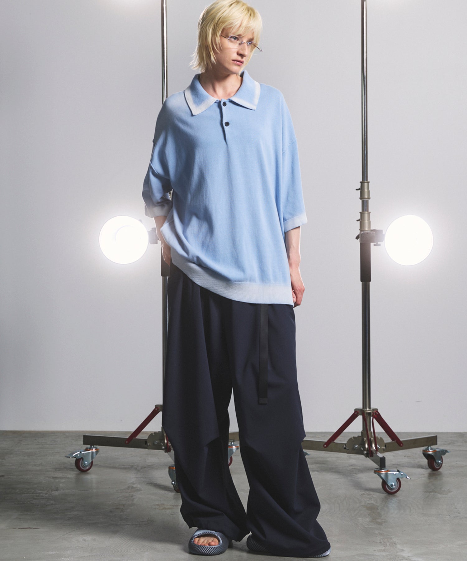 Cotton Bulky Acrylic Blend Prime-Over Gradation Dyeing Knit