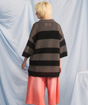 Cotton Bulky Acrylic Blend Prime-Over Gradation Dyeing Knit