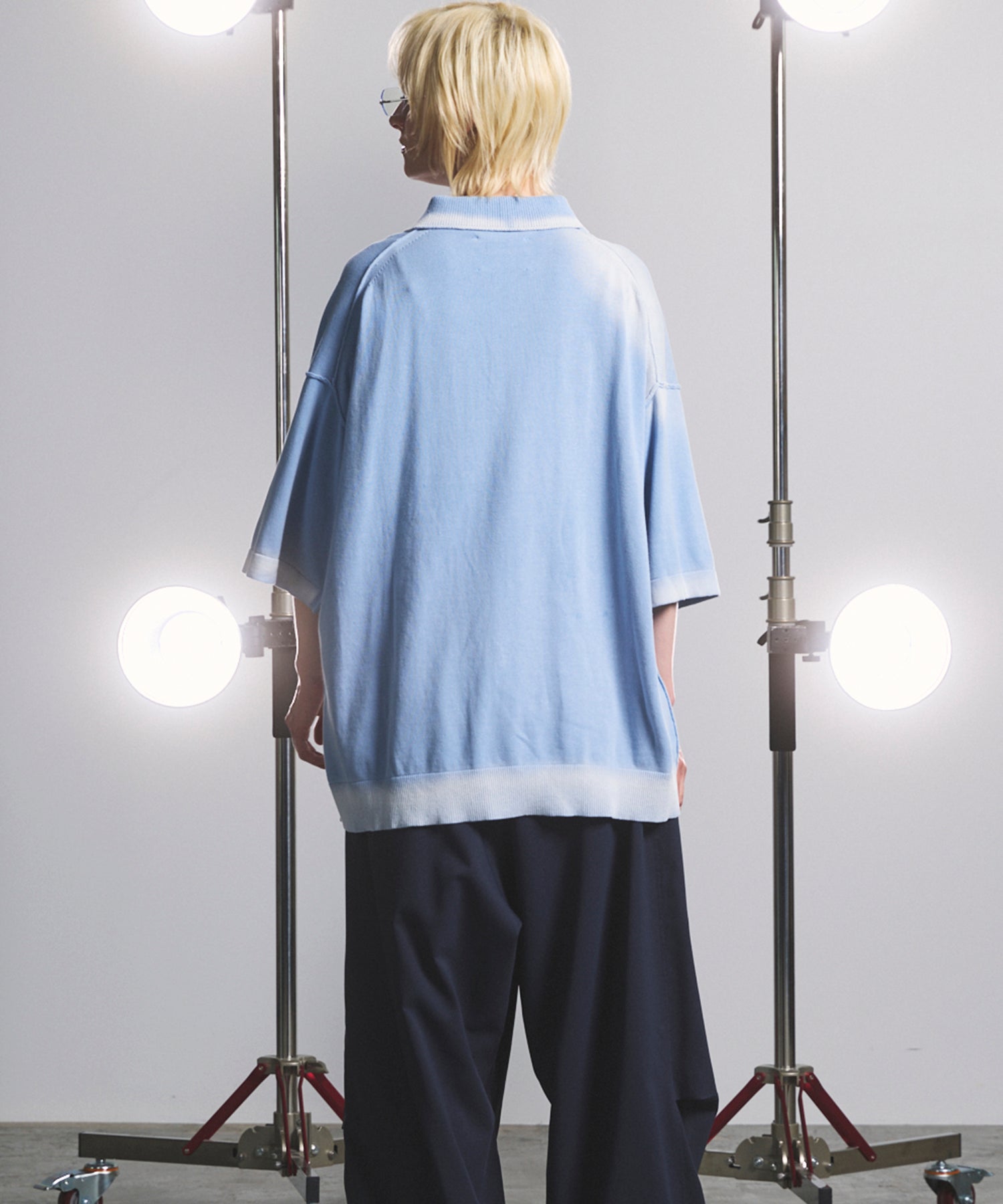 Cotton Bulky Acrylic Blend Prime-Over Gradation Dyeing Knit