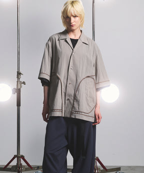 [26SS PRE-ORDER] Airy Striped Gabardine Prime-Over Short-sleeved Shirt