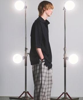【26SS PRE-ORDER】Ramie-SOLOTEX Prime-Over Deep Front Skipper Knit T-shirt