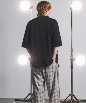 【26SS PRE-ORDER】Ramie-SOLOTEX Prime-Over Deep Front Skipper Knit T-shirt