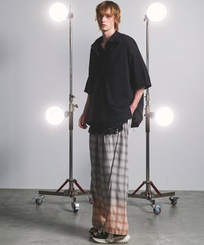 【26SS PRE-ORDER】Ramie-SOLOTEX Prime-Over Deep Front Skipper Knit T-shirt