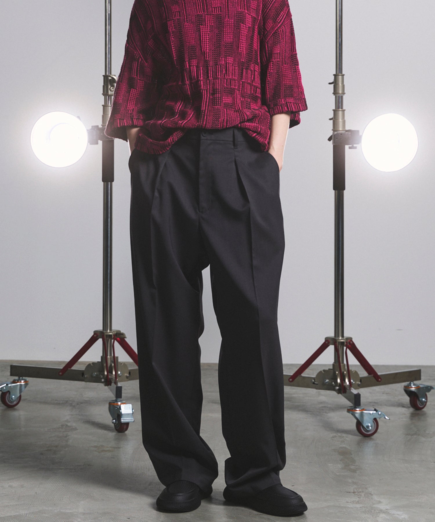 MAISON SPECIAL プライムワイド ワンタックパンツ NISHIKAWA KEORI Wool Mix Gabardine Prime Wide One-Tuck Wide Pants