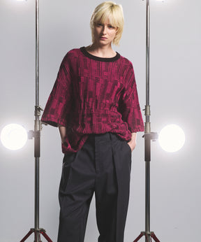 Cotton Bulky Acrylic Blend Prime-Over Gradation Dyeing Knit