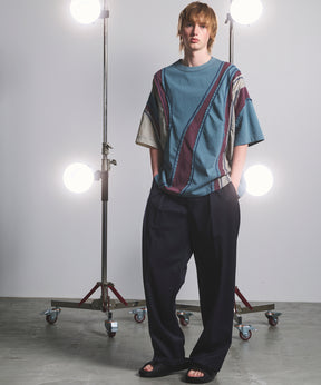 【26SS PRE-ORDER】Different Material Curve Switching Prime-Over Short-sleeved T-Shirt
