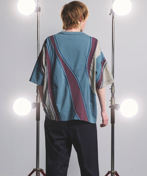 【26SS PRE-ORDER】Different Material Curve Switching Prime-Over Short-sleeved T-Shirt