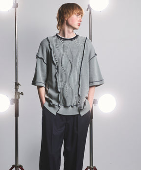 Cotton Bulky Acrylic Blend Prime-Over Gradation Dyeing Knit