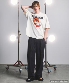 NISHIKAWA KEORI Wool Mix Gabardine Prime Wide One-Tuck Wide Pants