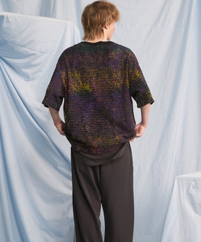 Dry KASURI Abstract Pattern Prime-Over Knit T-shirt