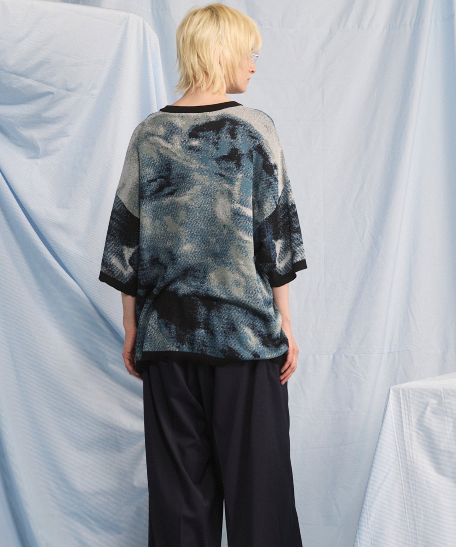 Cotton Bulky Acrylic Blend Prime-Over Gradation Dyeing Knit