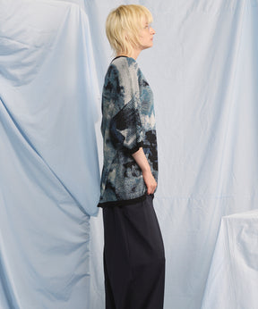 Cotton Bulky Acrylic Blend Prime-Over Gradation Dyeing Knit