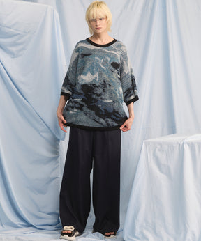 Cotton Bulky Acrylic Blend Prime-Over Gradation Dyeing Knit