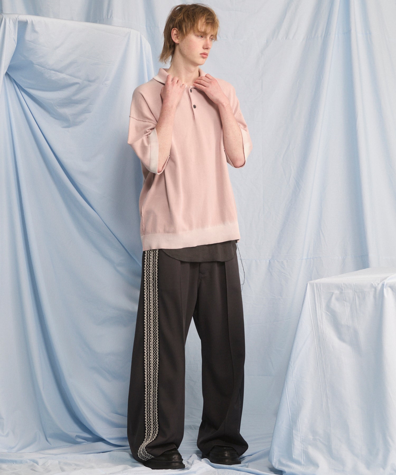Cotton Bulky Acrylic Blend Prime-Over Gradation Dyeing Knit