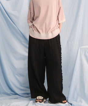 [26SS PRE-ORDER] Linen Mix Slab Side Big Pocket Prime-Wide Pants