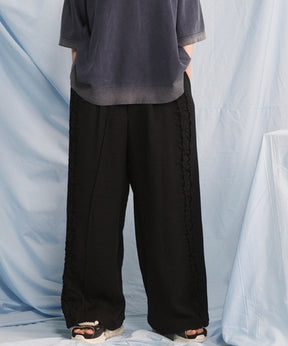 [26SS PRE-ORDER] Linen Mix Slab Side Big Pocket Prime-Wide Pants